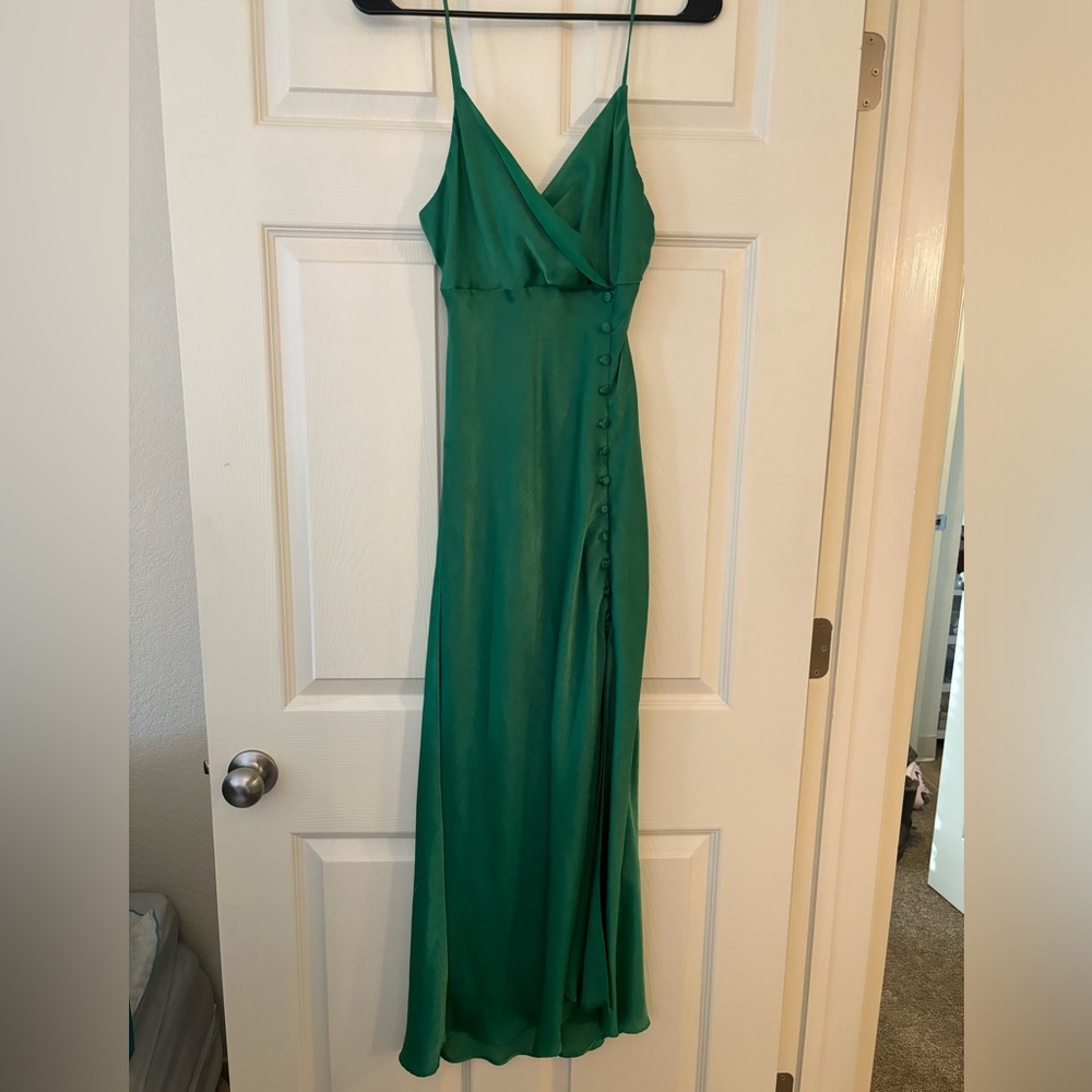 ZARA Beautiful Long Green Dress. Size Small.